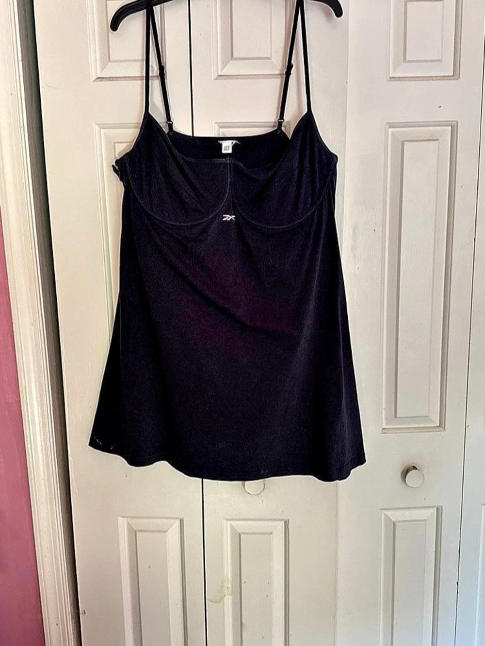 Reebok Lux Strappy Dress Black Athletic Mini Dress